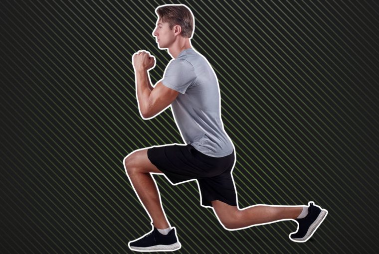 a man doing lunges